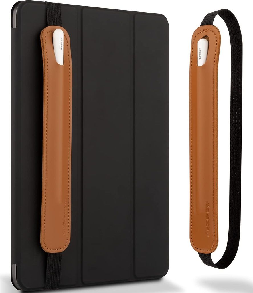 INF Apple Pencil Hülle, Kunstleder Stifthalter Hülle für iPad Pencil Braun
