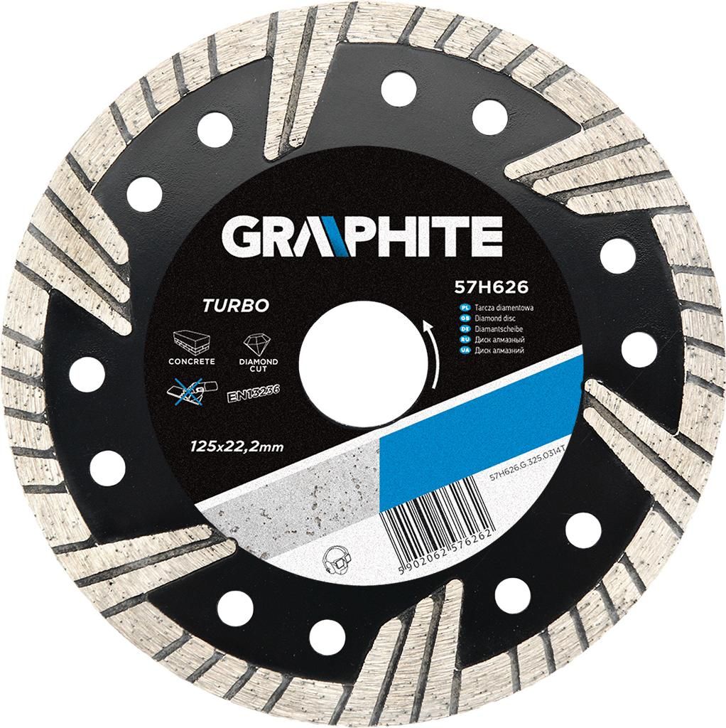 GRAPHITE Diamantový kotouč 125 x 22,2 mm, turbo Obrázek produktu 
