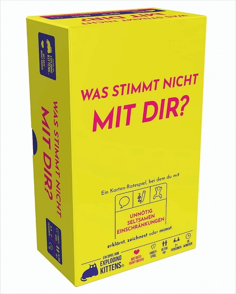Was stimmt nicht mit dir? Lustiges Karten-Ratespiel für Produktbild 