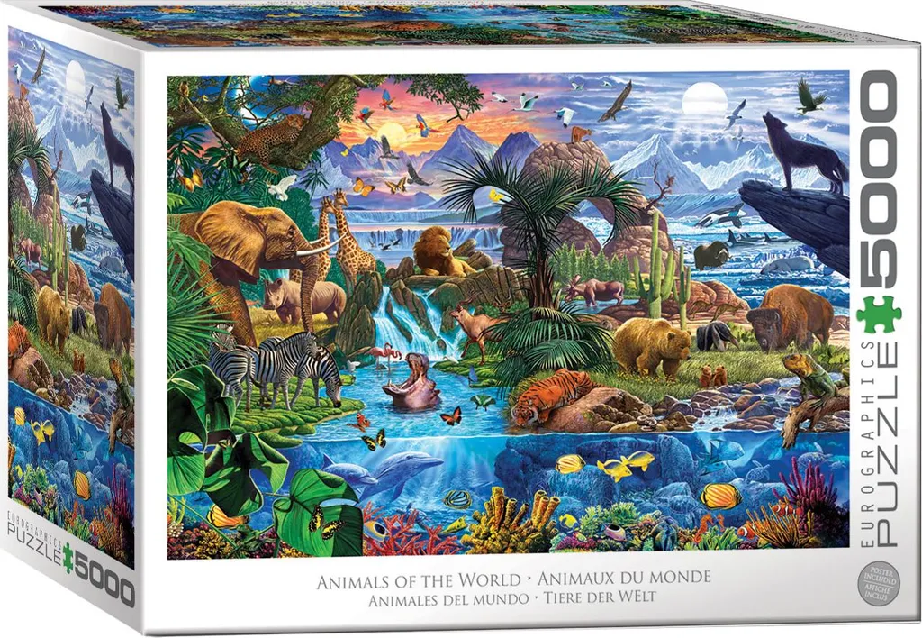 Puzzle 5000 pièces Eurographics Animaux du monde XXL, réf 8520-5881