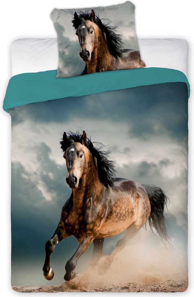 Faro Jugendbettwäsche 05 Best Friends Horse Set 140x200cm + Kissen 70x90cm