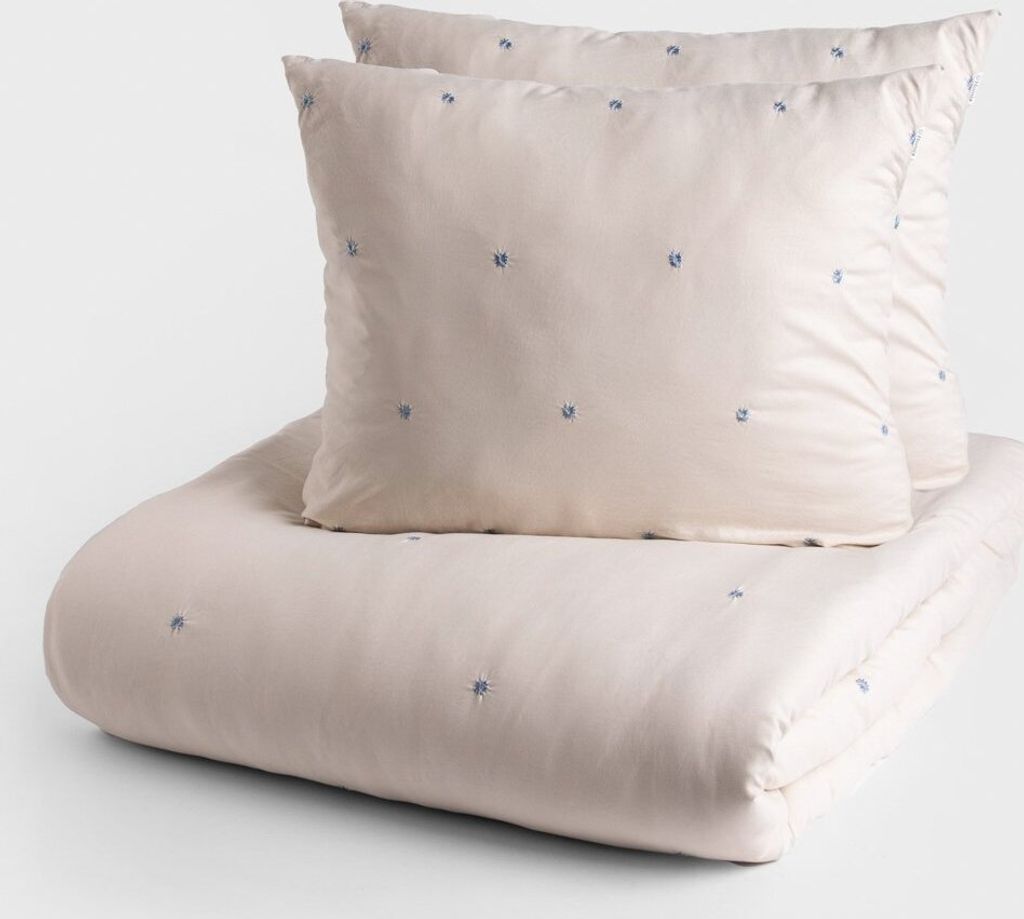 HOMLA Pościel SKYLA z mikrofibry beżowa z haftem 220x200 + Zdjęcie produktu 