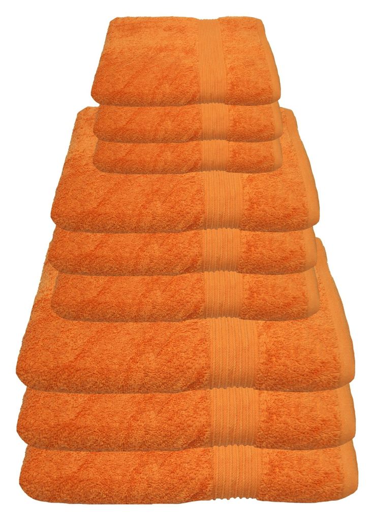 Julie Julsen Handtuch Set Orange,Set:9 tlg. 3 Bade- 3 Hand- 3 Gästetücher
