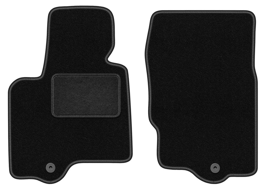 Velours-Fußmatten Vorne passend für Infiniti FX II (SUV, Bj. 2008-2017) – schwarz, passgenau, mit Befestigungen set 2 Stk. - STANDARD