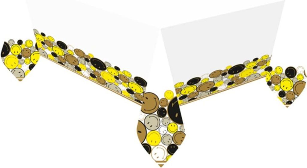 amscan 9914443 Tischdecke Smiley Originals Papier 120 x 180 cm, Unica