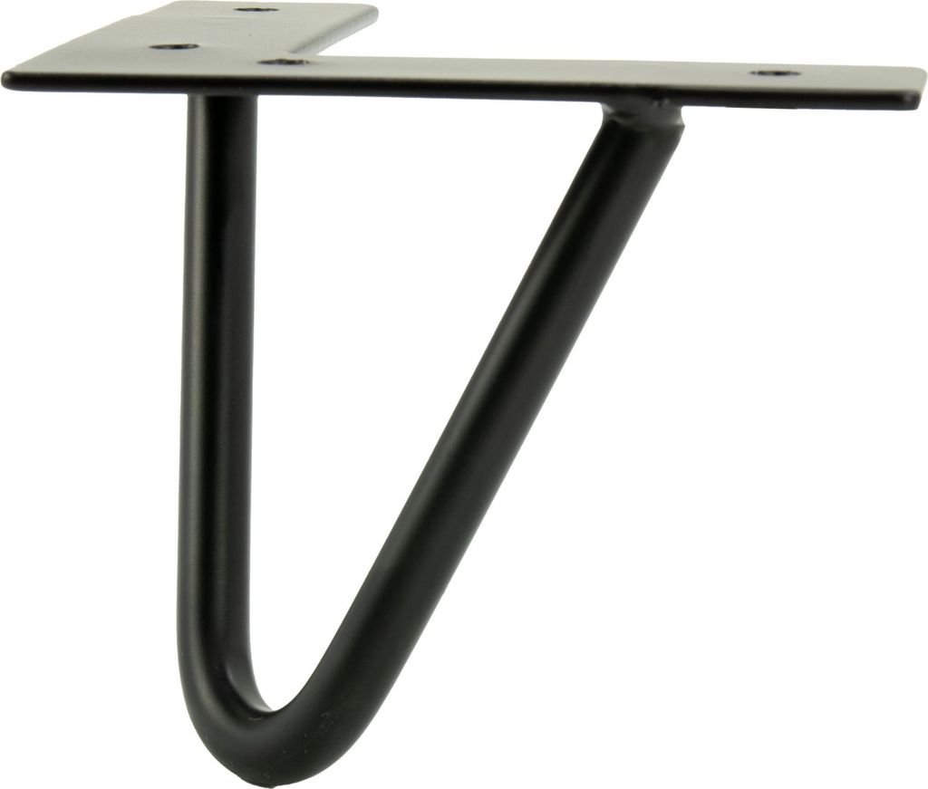 Haarnadelmöbelbeine Schwarz Matt, Höhe 10 cm, 2 Stäbe, Stilvolles und Stabilisiertes Design für Moderne Möbel und DIY Projekte
