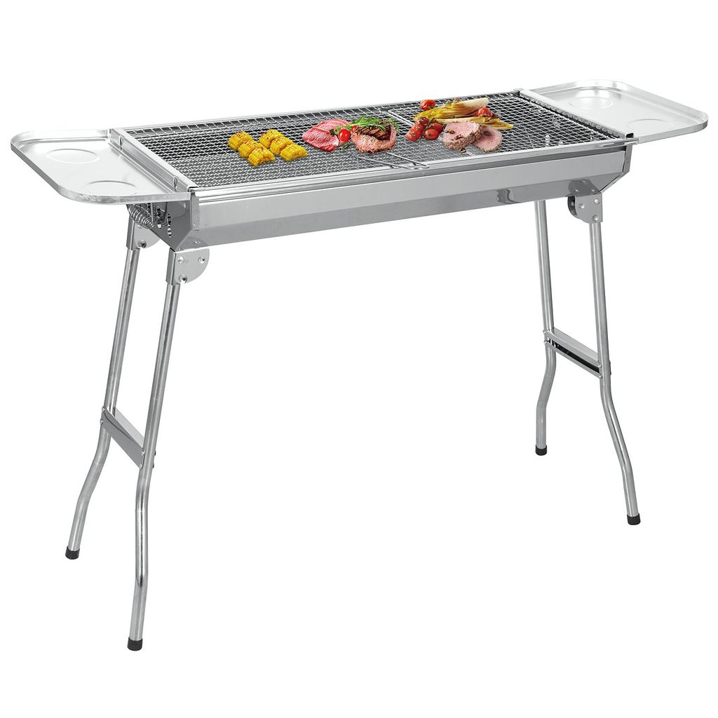 SunJas Holzkohlegrill, Edelstahl-Außengrill, tragbarer Produktbild 