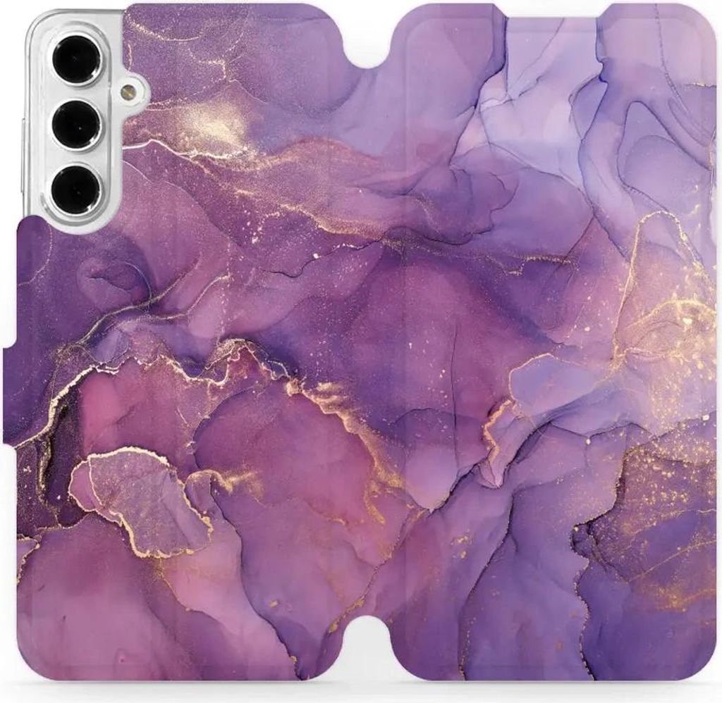 Handyhülle mit klappe für Galaxy A16 5G, Mobiwear Book, Violett