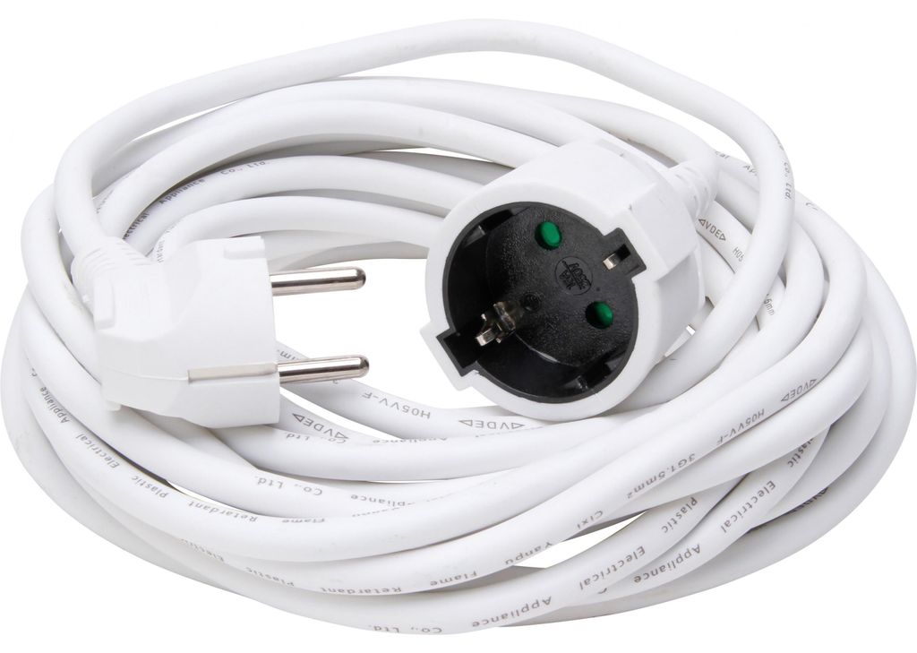 Rallonge 3 x 1,5 mm² 10 m, blanche Image du produit 