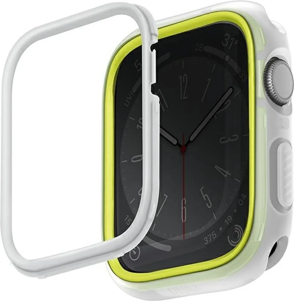 Bumper UNIQ Moduo Apple Watch 44/45mm - Protezione Shock-Absorb Lime