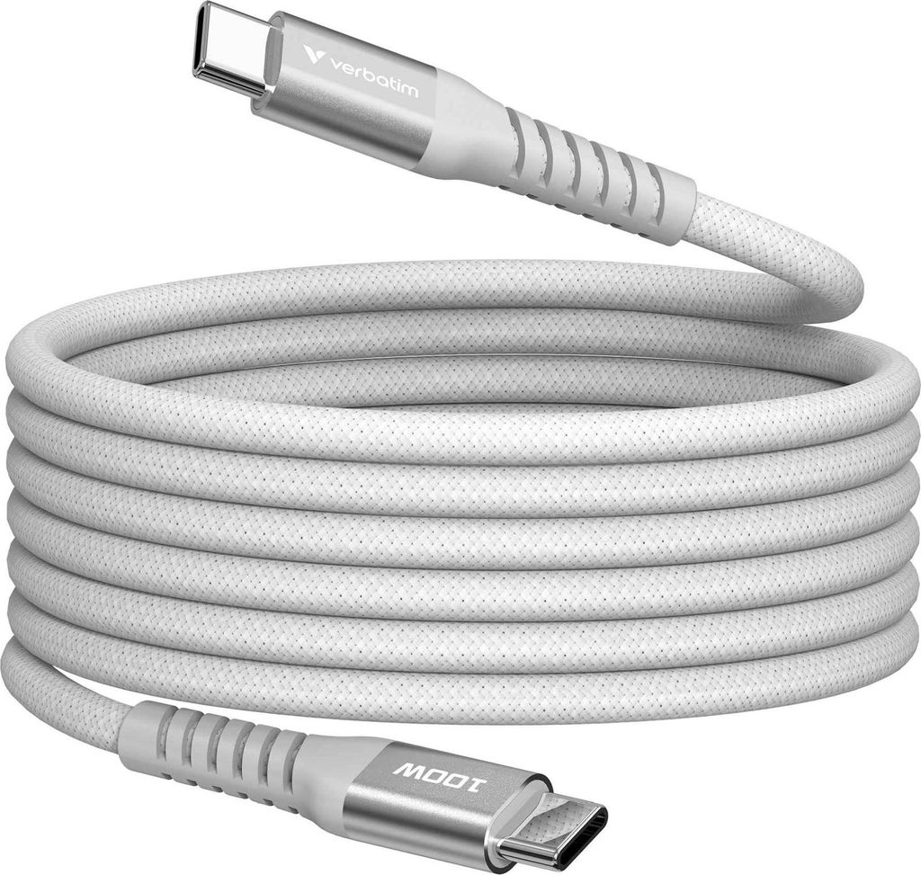 Verbatim Sync&Charge 100W 120cm USB-C/USB-C Magnetic grau 31854