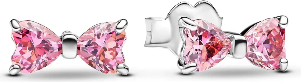 Boucles d'oreilles Clous en Argent et Pierre Rose pour Femme Pandora