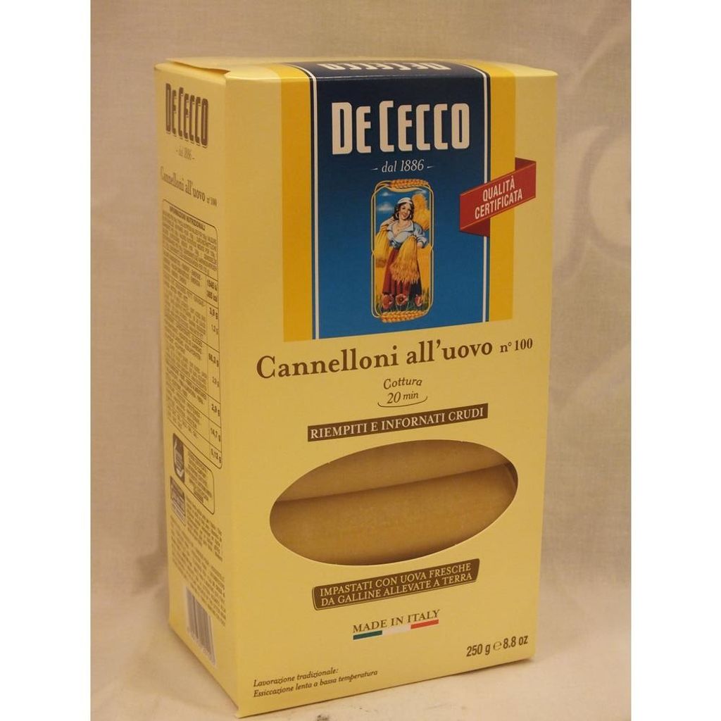 De Cecco Cannelloni all'uovo 250g Packung (Cannelloni)