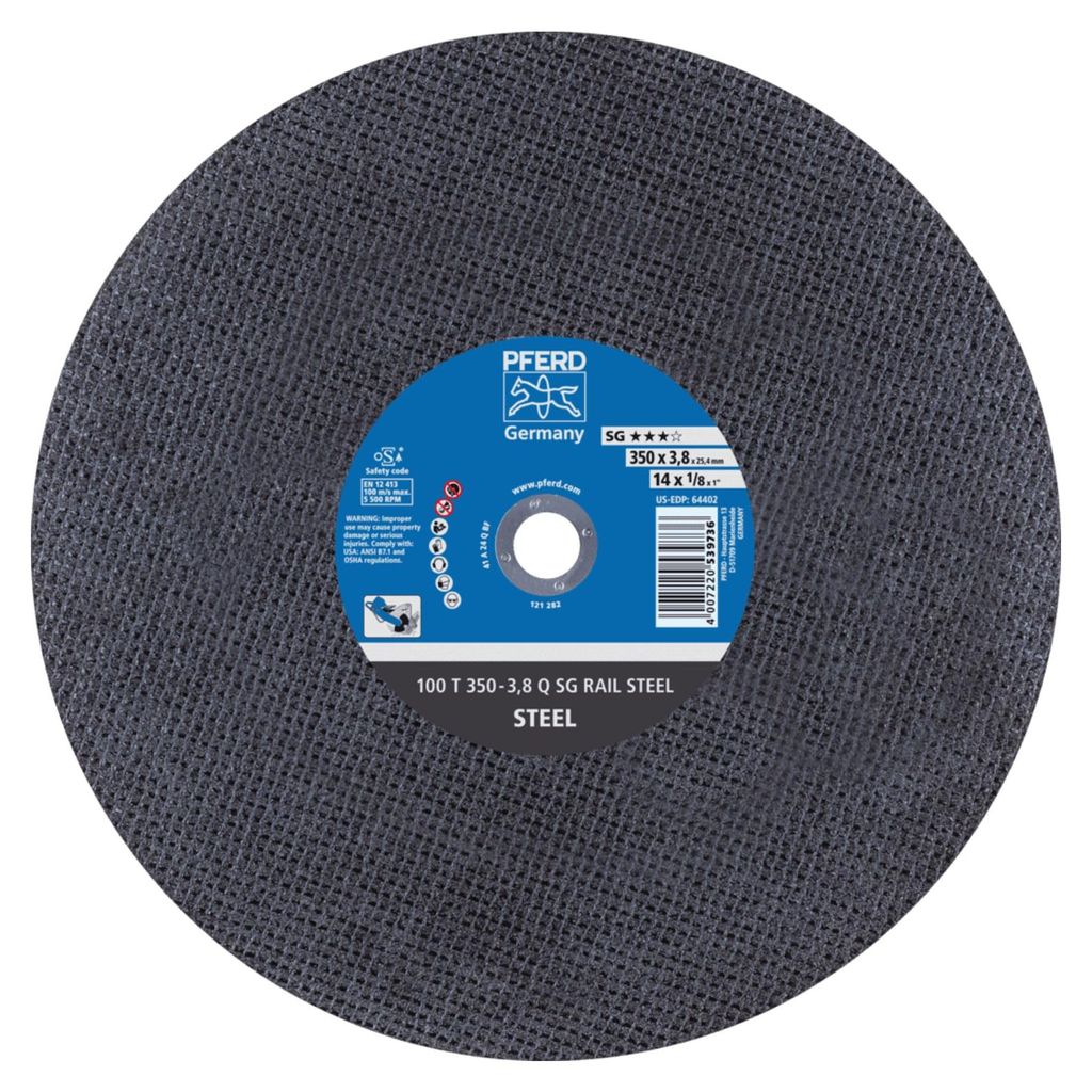 PFERD Rail cut-off wheel SG RAIL STEEL, 35 cm, 10 Stück(e) Produktbild 