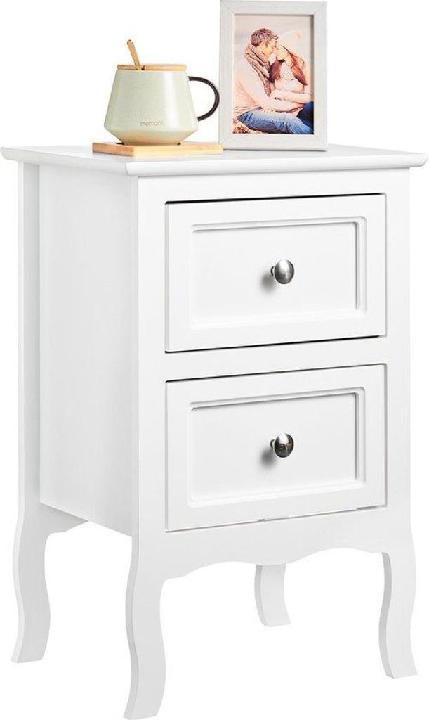 Schwarzes Holz-Nachtkästchen Vintage-Stil