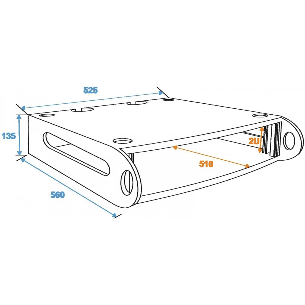Châssis Rack 2U en Acier 19 Pouces 48,3 cm Haute Résistance 30128960
