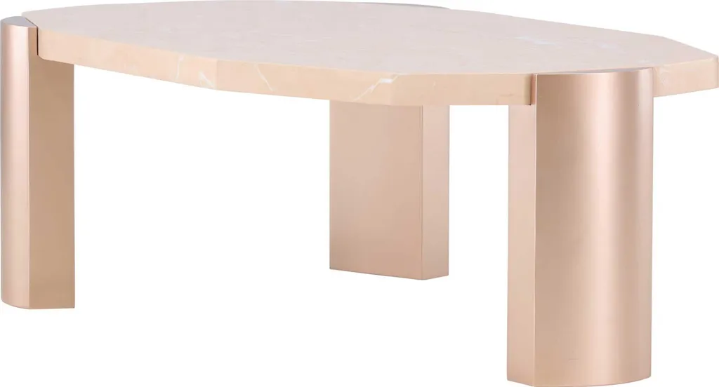Table basse Kres rose et dorée : sublimez un salon terne avec style