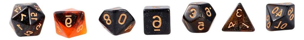 Mehrseitige Acryl-Polyederwürfel mit klaren Zahlen – Zweifarbige Würfel für Gesellschaftsspiele und gesellige Runden