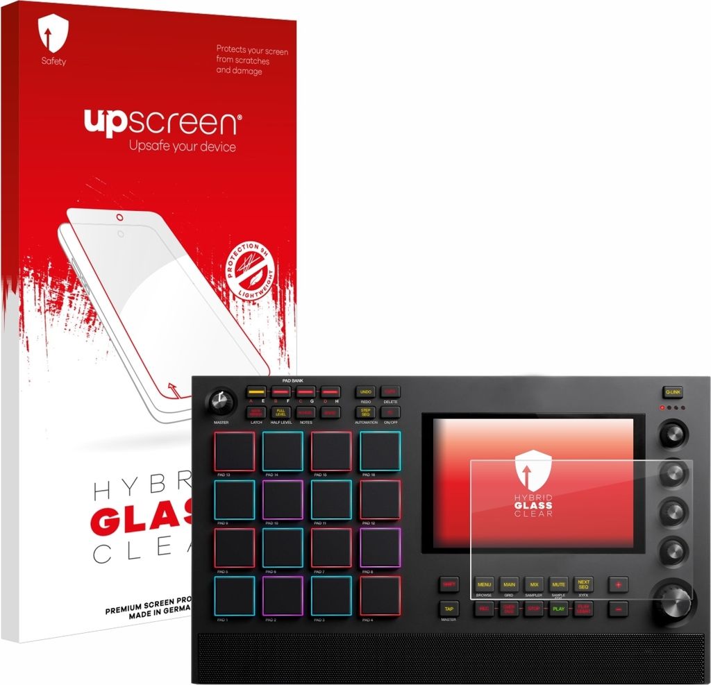 upscreen Schutzglas für Akai MPC Live II Schutzfolie Panzer Folie Glas Display Schutz klar