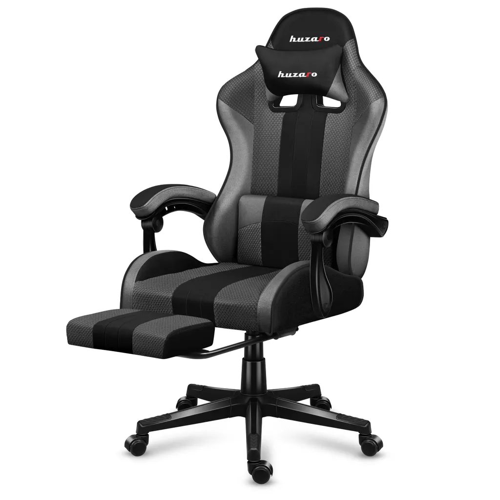 Siège Gaming Confortable Huzaro Force 4.7 Gris pour Longues Sessions - 10