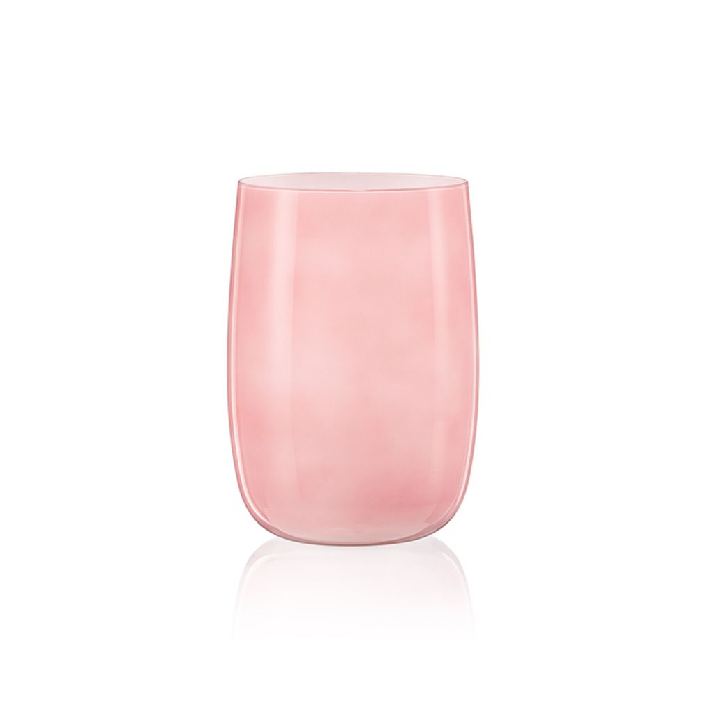 Vase Dekovase Blumenvase Pastellfarbe rosé Caribbean Dream Cherry Kristallglas Kristallvase 180 mm Crystalex Bohemia