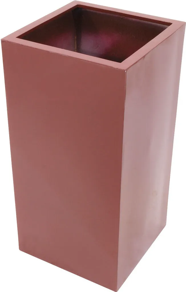 EUROPALMS LEICHTSIN BOX-100 Rouge Brillant - Pot de Fleur Design 100cm