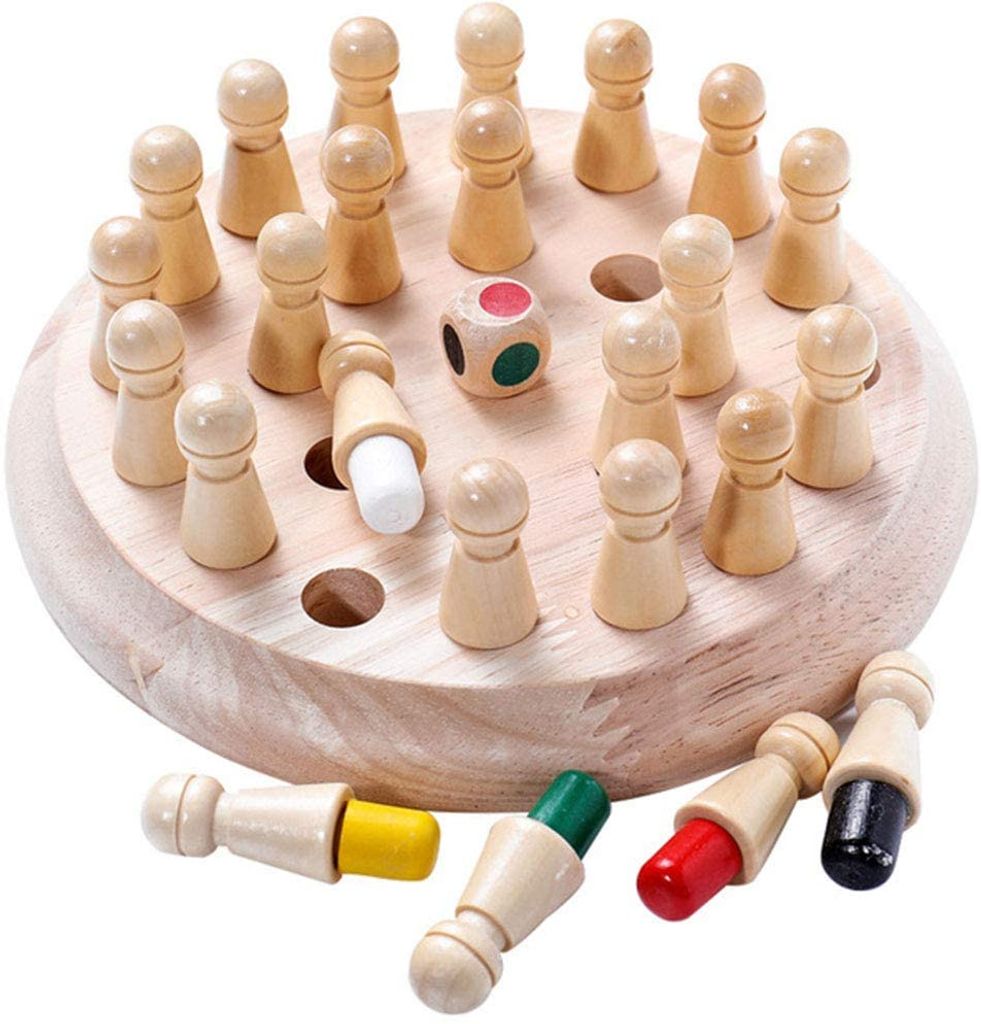 Memory Match Stick Schachspiel hölzernes gedächtnis-Schach  Brettspiele Tragbar 