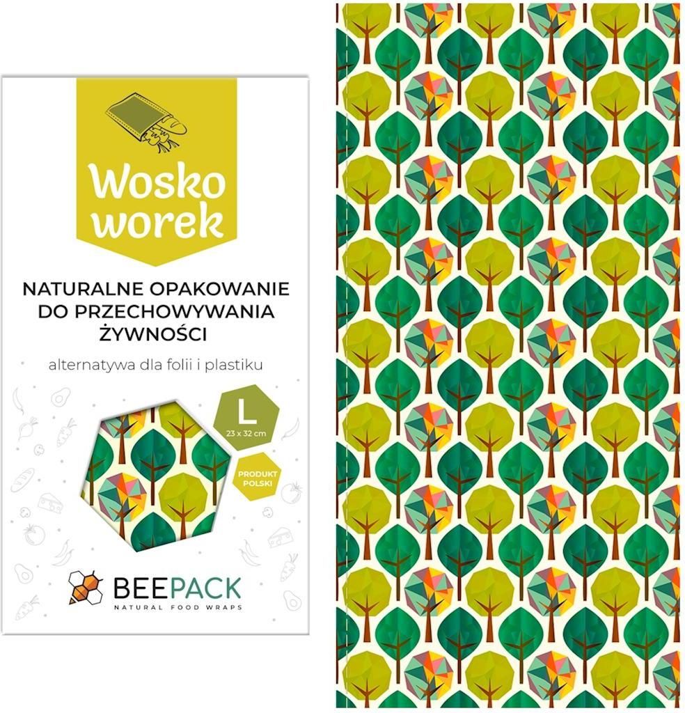 Wiederverwendbares Bienenwachstuch 23 x 32 cm für die Aufbewahrung frischer Lebensmittel