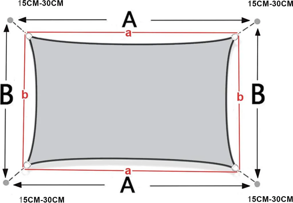 Parasol rectangulaire SUNNY GUARD 3x4m imperméable avec protection UV - 3