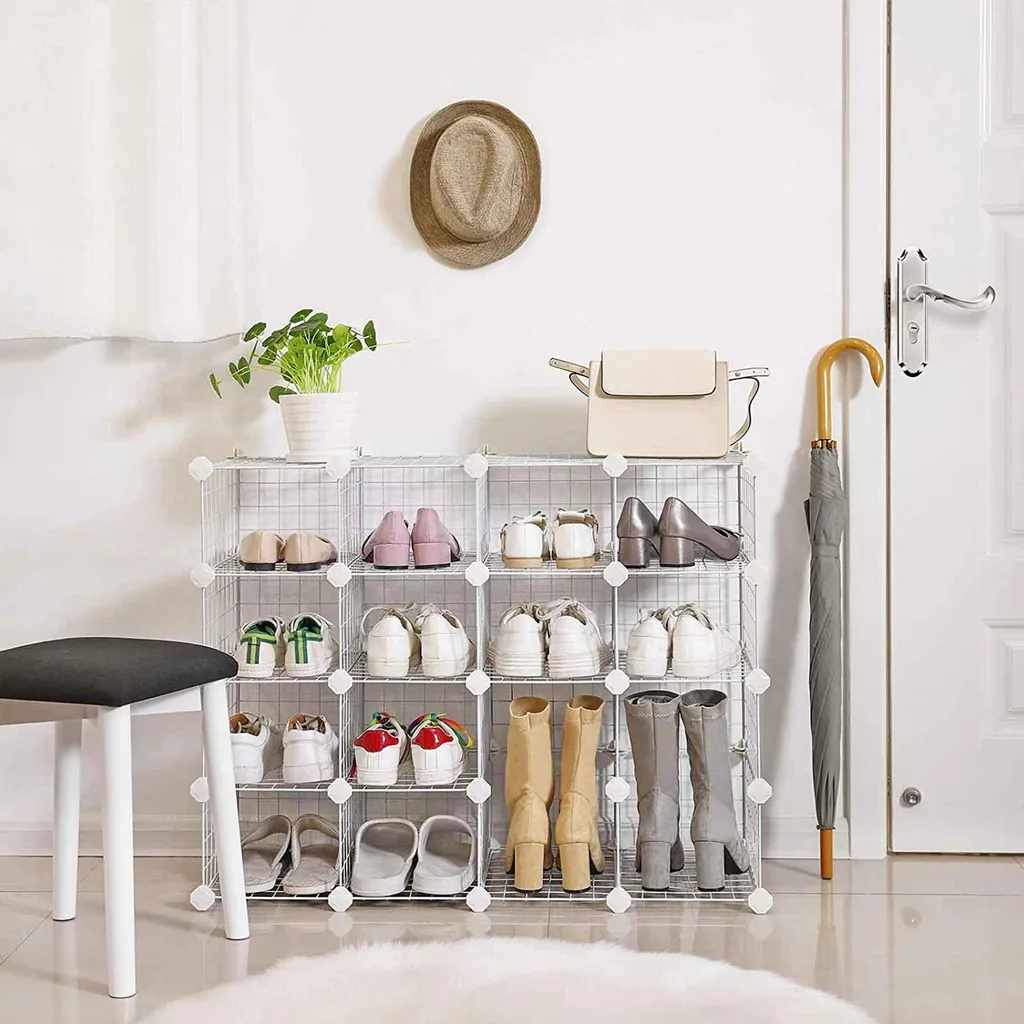 Support chaussures en métal ajouré modulable et résistant à l'usure - 3