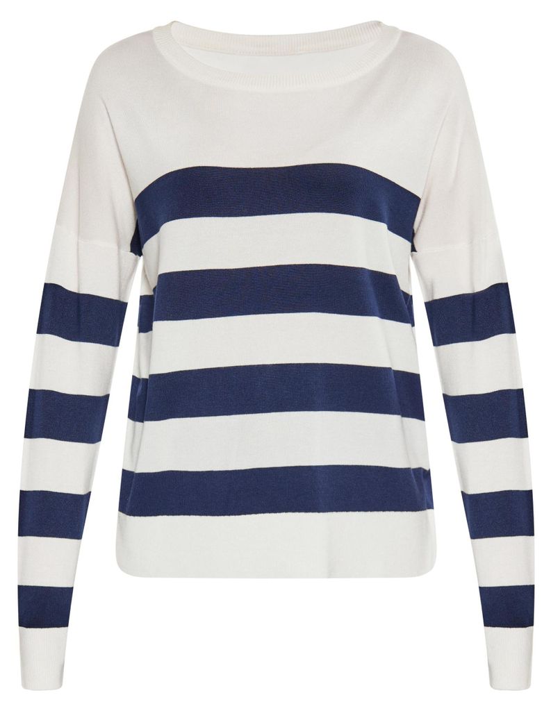 Mutha Damen Pullover - weiß-marineblau, M