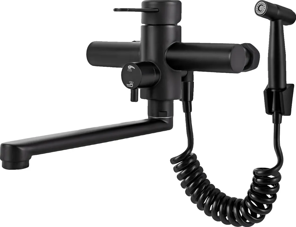 Rubinetto a parete di alta qualità, design ruotabile a 360°, doppio controllo della temperatura, molteplici opzioni di erogazione