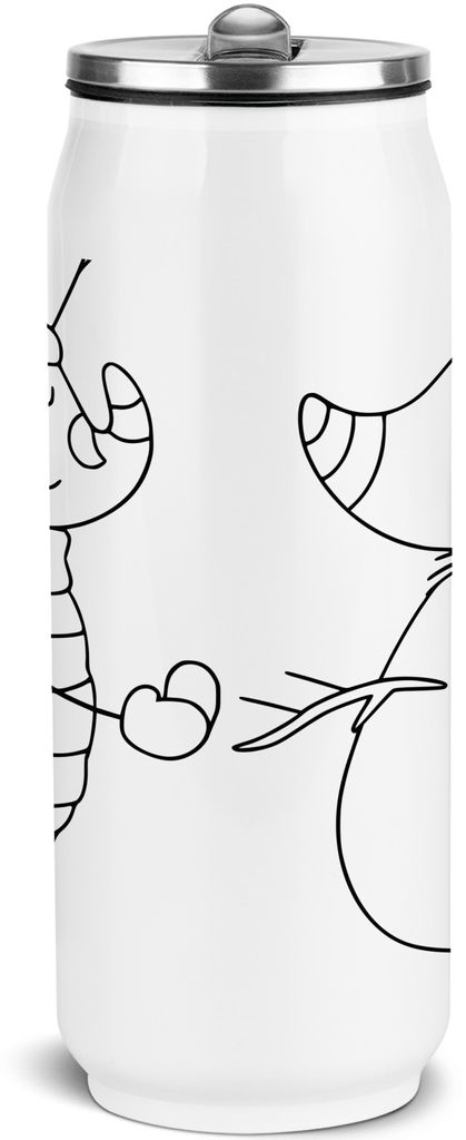 Mr. & Mrs. Panda Trinkflasche Nachtfalter Schneemann - Weiß - Geschenk, Thermodose, Weihnachten, Winter, Sportflasche, Edelstahl, Weihnachtsgruß,...