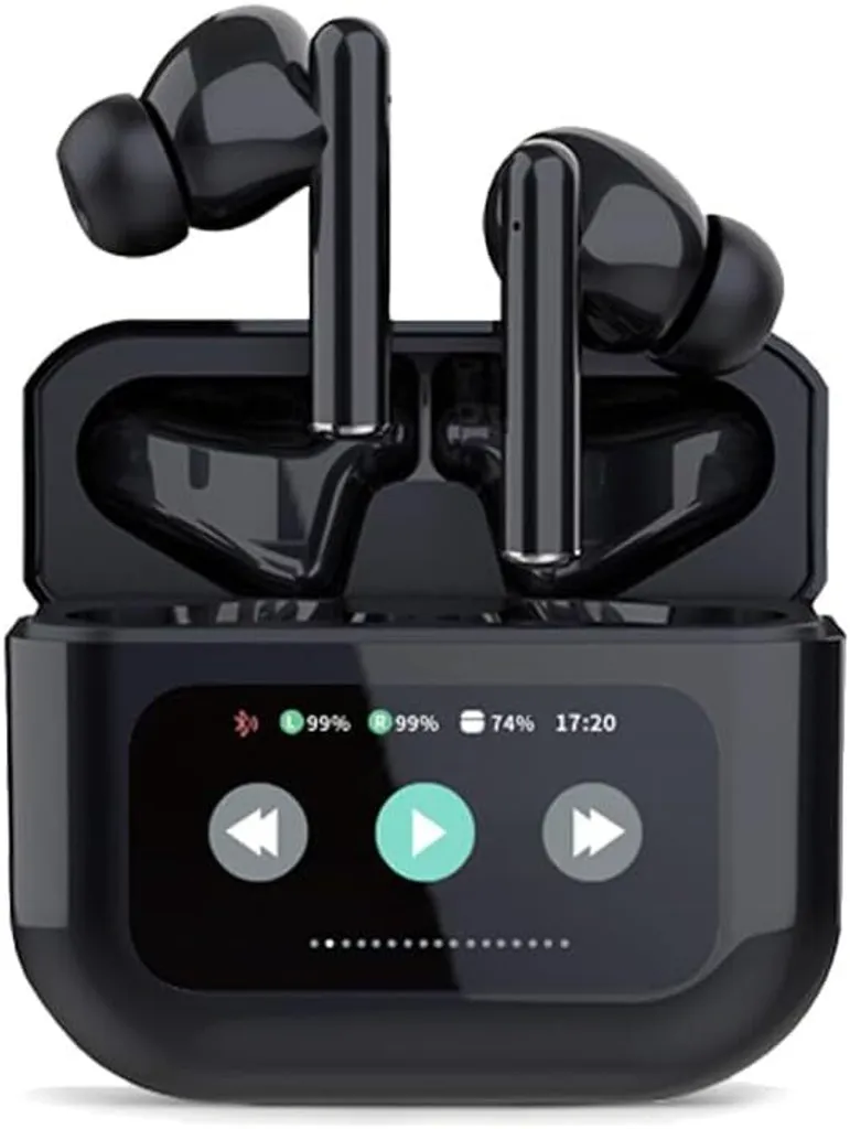 Cuffie Smart LCD Touch Design Ergonomico Bluetooth 5.4 Hi-Fi Stereo