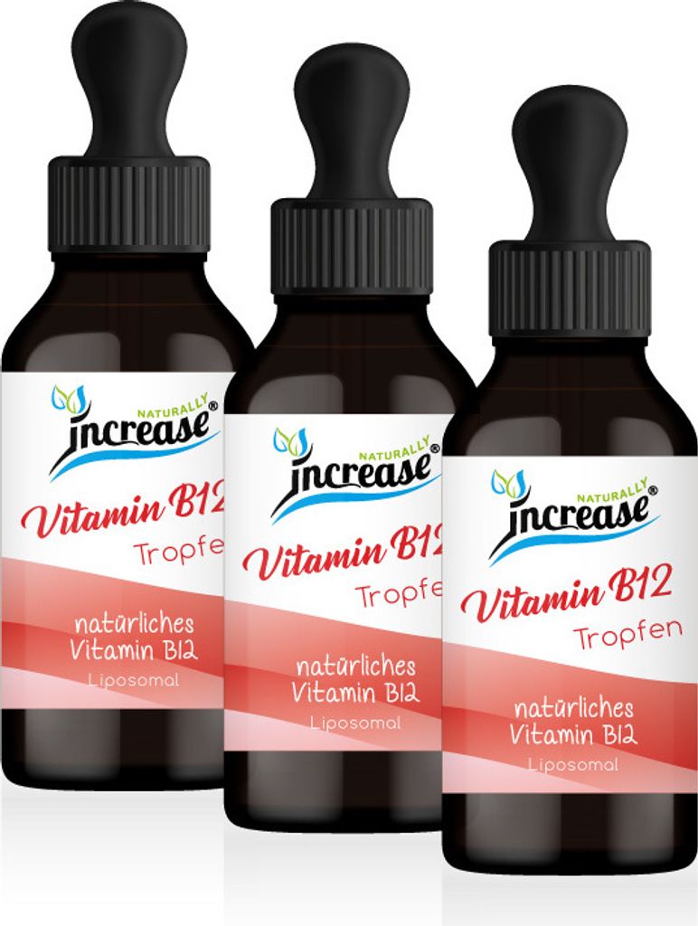 Nimm 3, zahl 2 Aktion Liposomale Vitamin B12 Tropfen hochdosiert - 5000μg pro Tagesdosis (150.000mg in 3 Flaschen) - Keto MCT Öl C8 & C10