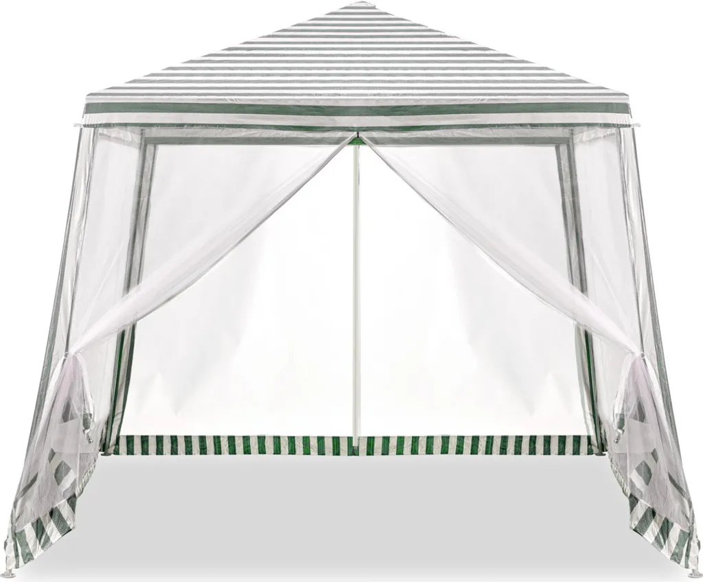 Tente de jardin blanche 2,4x2,4m - Abri pour barbecue et réception été