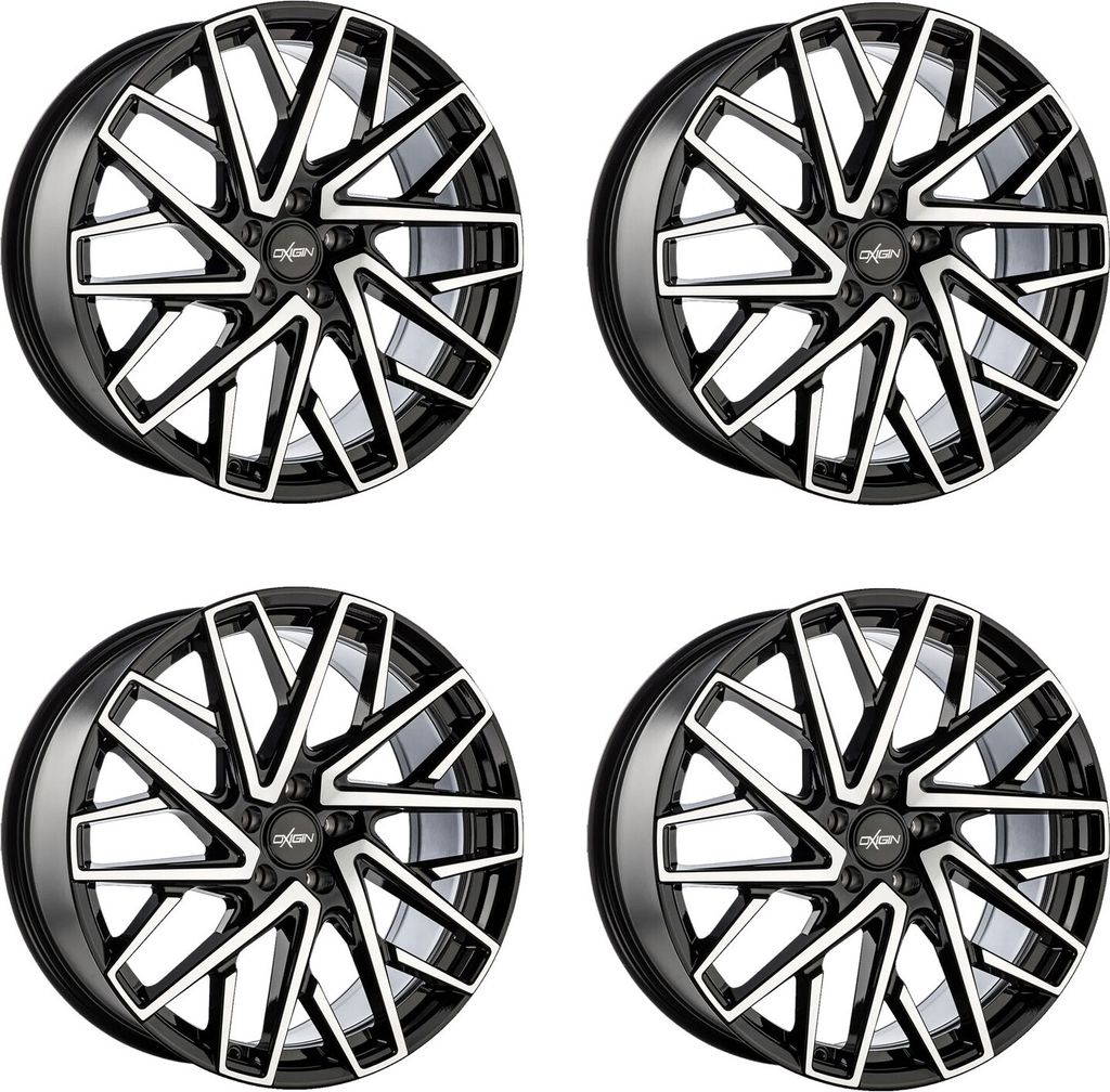 4 x Oxigin Felgen 28 Oxmove 9 Zollx20 Zoll ET35 5x112 black full polish OX280920H135BFP kompatibel mit Seat Ateca Leon Tarraco