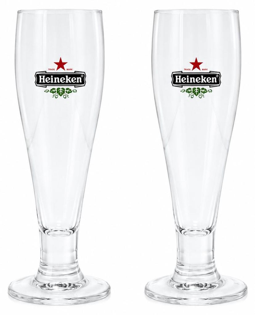 Heineken Biergläser 0,2L 2er Set Original Pokalgläser Produktbild  KI-generiertes Bild
