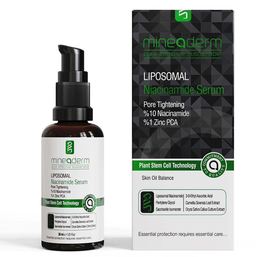mineaderm - Liposomal Niacinamide Serum, Pore Tightening, %10 Niamicide + %1 Zinc PCA, 30 ml