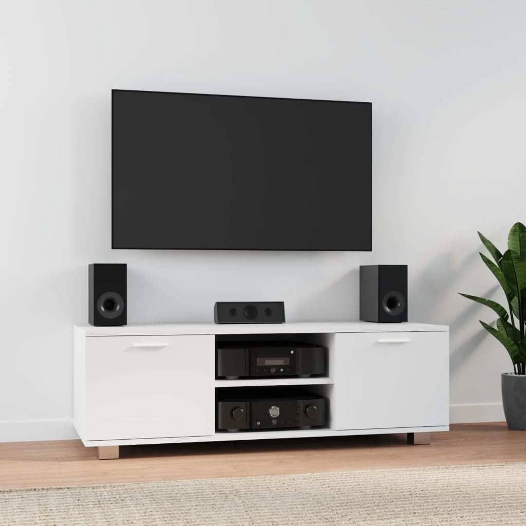 The Living Store TV-Schrank Weiß 120x40,5x35 cm Holzwerkstoff