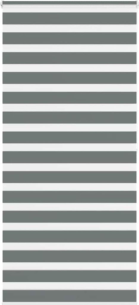 Doppelrollo Dunkelgrau 95x200 cm Stoffbreite 90,9 cm Polyester