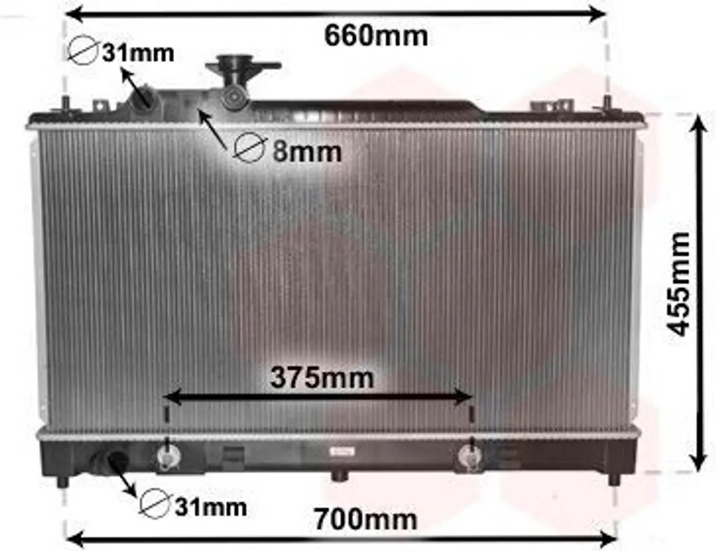 Stop Surchauffe : Radiateur VAN WEZEL 27002223 pour MAZDA 6 GG GY