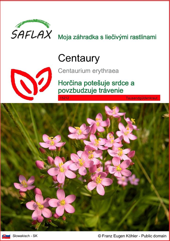 SAFLAX - Centaury - Centaurium erythraea - 250 Semená Obrázok produktu 