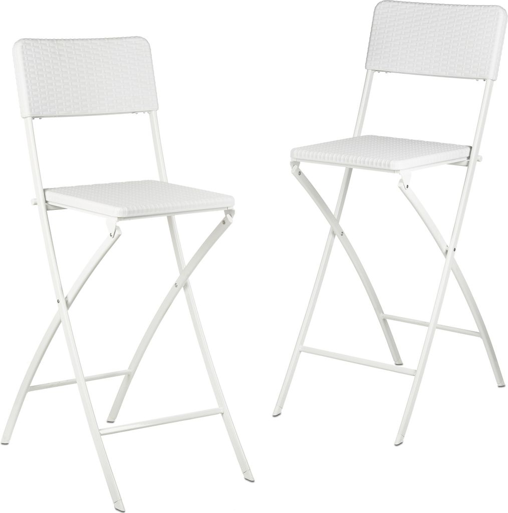 relaxdays 2er Set Barhocker Rattan Produktbild 