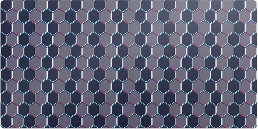 Sechseckiges Netz– Schreibtischunterlage – Schreibtisch Tischunterlage – 90x45 cm – Unterlage Groß Schreibtischmatte