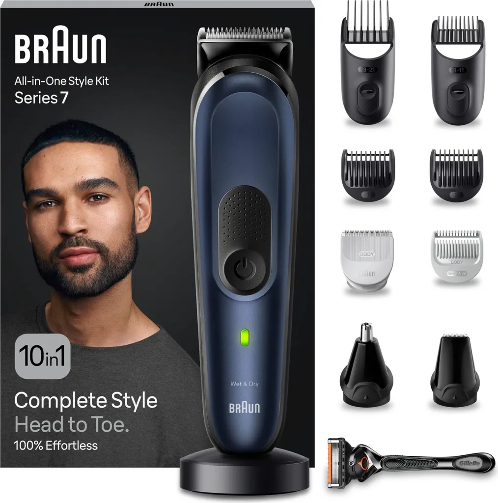 Fini les irritations avec la tondeuse Braun MGK7421 Kit de style polyvalent