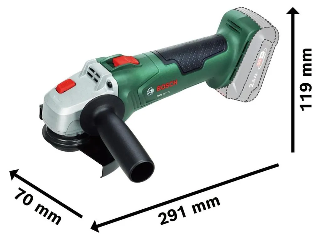 Meuleuse d'angle PWS 18V-70 puissante avec moteur compact et maniable