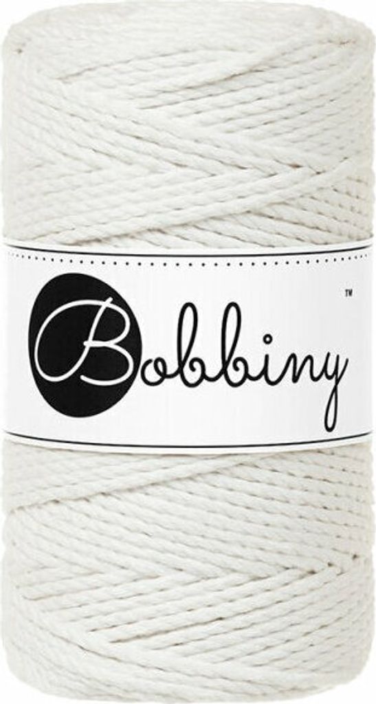 Bobbiny 3PLY Macramé Rope 3 mm 100 m Off White Schnur Produktbild 
