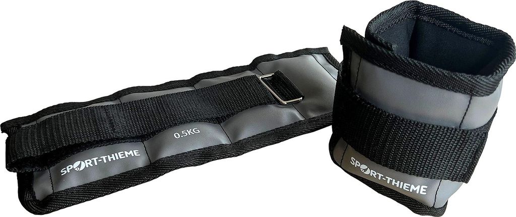 Sport-Thieme Gewichtsmanschetten "Allround", 0,5 kg, Schwarz-Grau