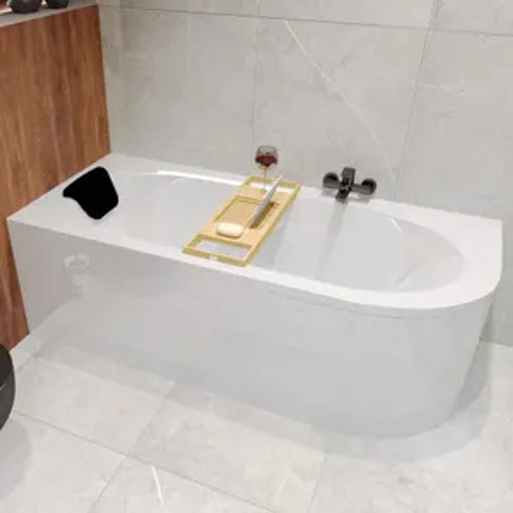 Wanna Akrylowa Zestaw 5w1 Asymetryczna 170x75 Lewa Biała + Zdjęcie produktu 